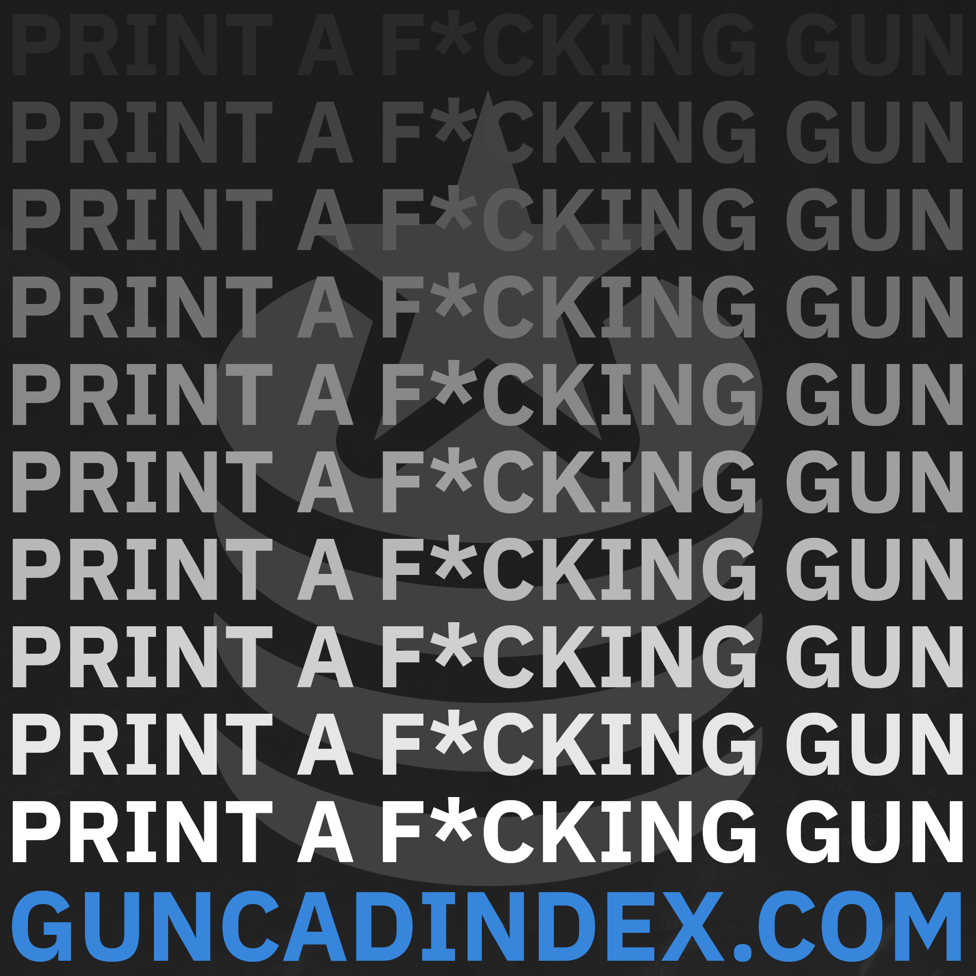 A meme making fun of the 'ITS THE FUCKING GUNS' thing that antigunners circulate from time to time.